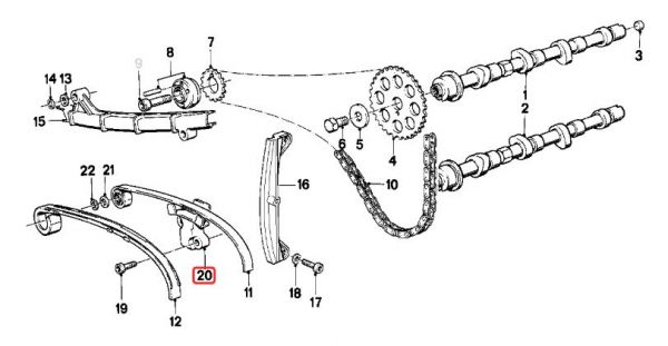 11311461004 Chain tensioner K75 - original BMW  11311461004 - 11 31 1 461 004